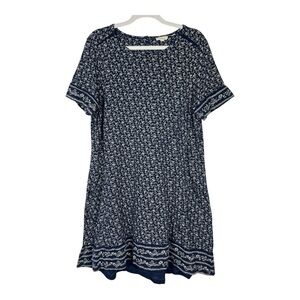 Fat Face Sz 12 Simone Jersey Wave Dot Dress Blue
